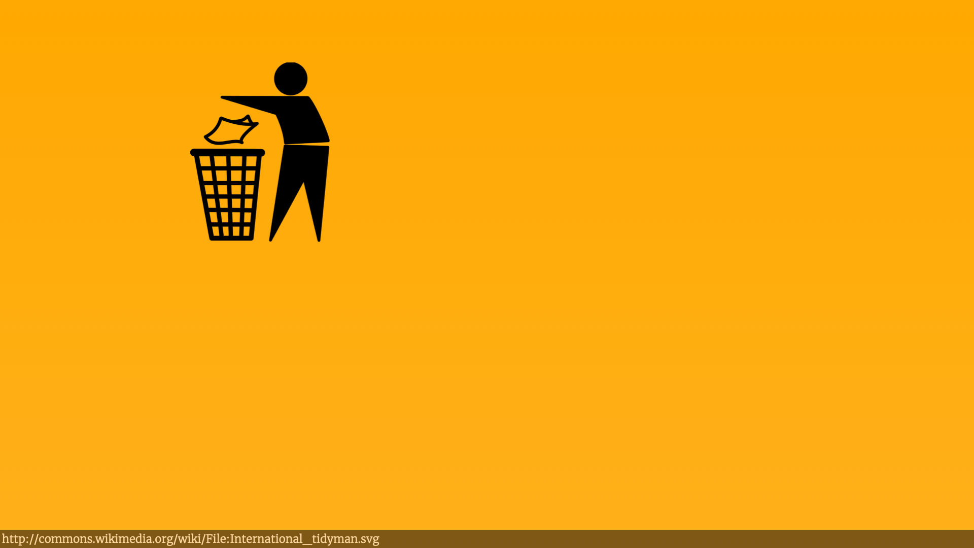 In the top-left an illustration of somebody throwing something into a bin.